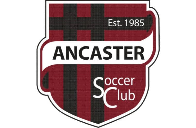 The logo for Ancaster Soccer Club.