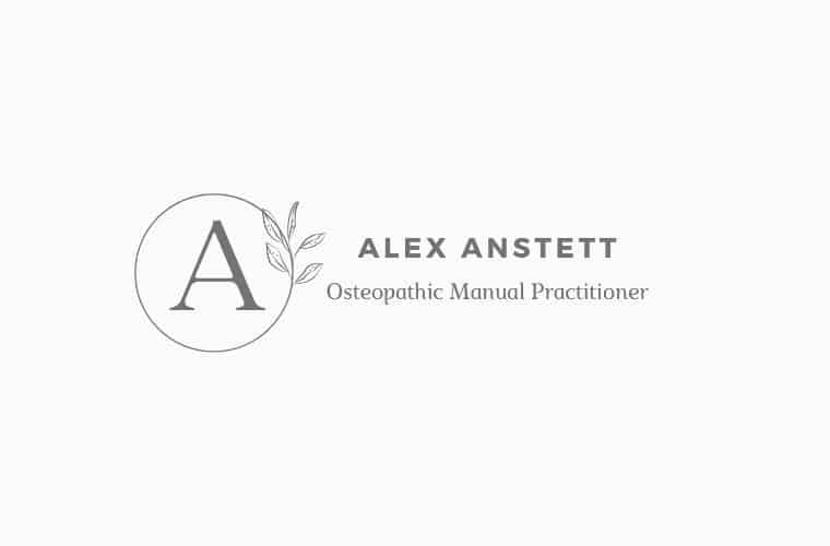 The logo for Alex Anstett Osteopathic Manual Practitioner.